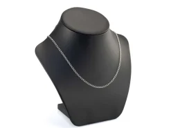 Rhodium Plated 2.4mm Rhombus Curb Chain 18