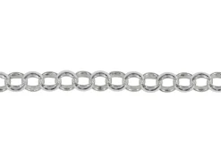 Rhodium Plated 3.5mm Round Belcher Chain 18