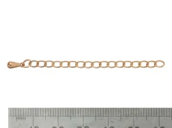 Rose Gold Plated 2.7mm Extension Chain 2.2"/5.5cm With Dropper Small Unhallmarked