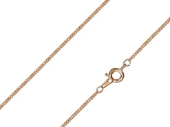 Rose Gold Plated 1.2mm Round Curb Chain 18"/45cm Unhallmarked