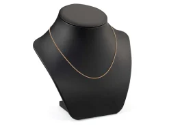 Rose Gold Plated 1.2mm Round Curb Chain 18