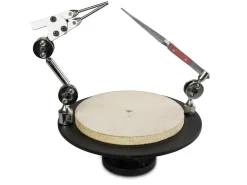 Rotating Round Soldering Platform With Double Fibre Tweezers And Third Hands