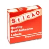 Round Adhesive Pricing Labels, White, Box Of 1000, 12mm
