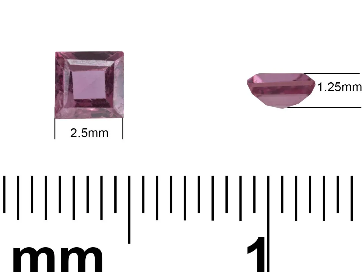 Ruby, Square, 2.5mm