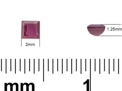 Ruby, Square, 2mm