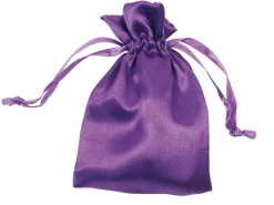 Satin Pouch Purple 10cm X 13.9cm Pack of 6