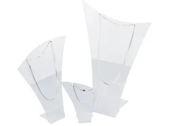 Set Of 3 Clear Necklace Displays