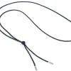 Silver Black Cord Bead Carrier Necklet