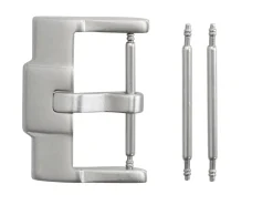 Silver Brushed Buckle 20mm