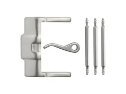 Silver Brushed Buckle 18mm