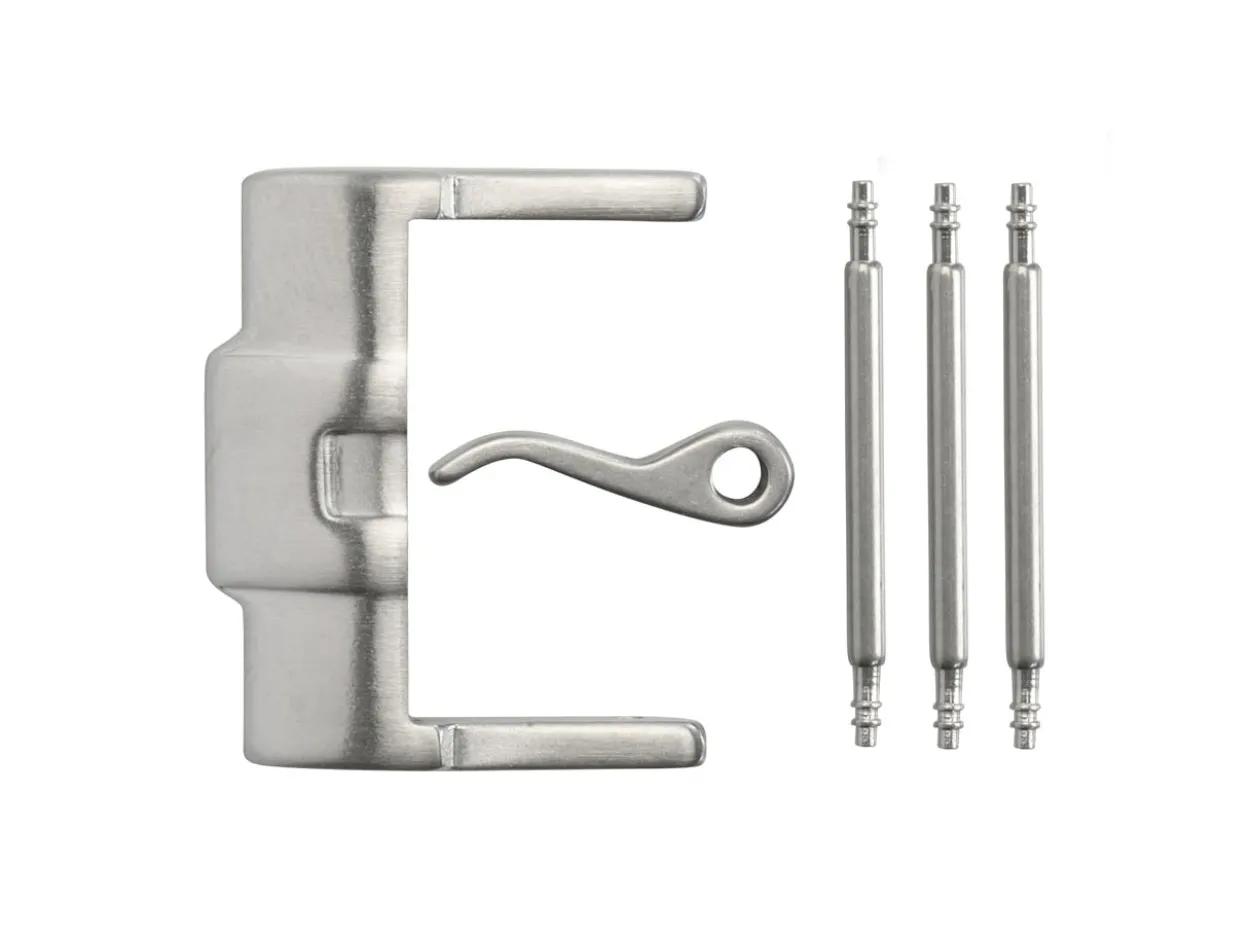 Silver Brushed Buckle 18mm