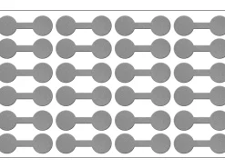 Silver Dumbbell Jewellery Labels Pack of 144 12mm X 35mm