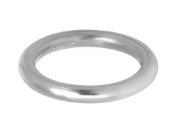 Silver Halo Wedding Ring 3.0mm, Size M, 4.5g Heavyweight, Hallmarked, Wall Thickness 3.00mm, 100% Recycled Silver