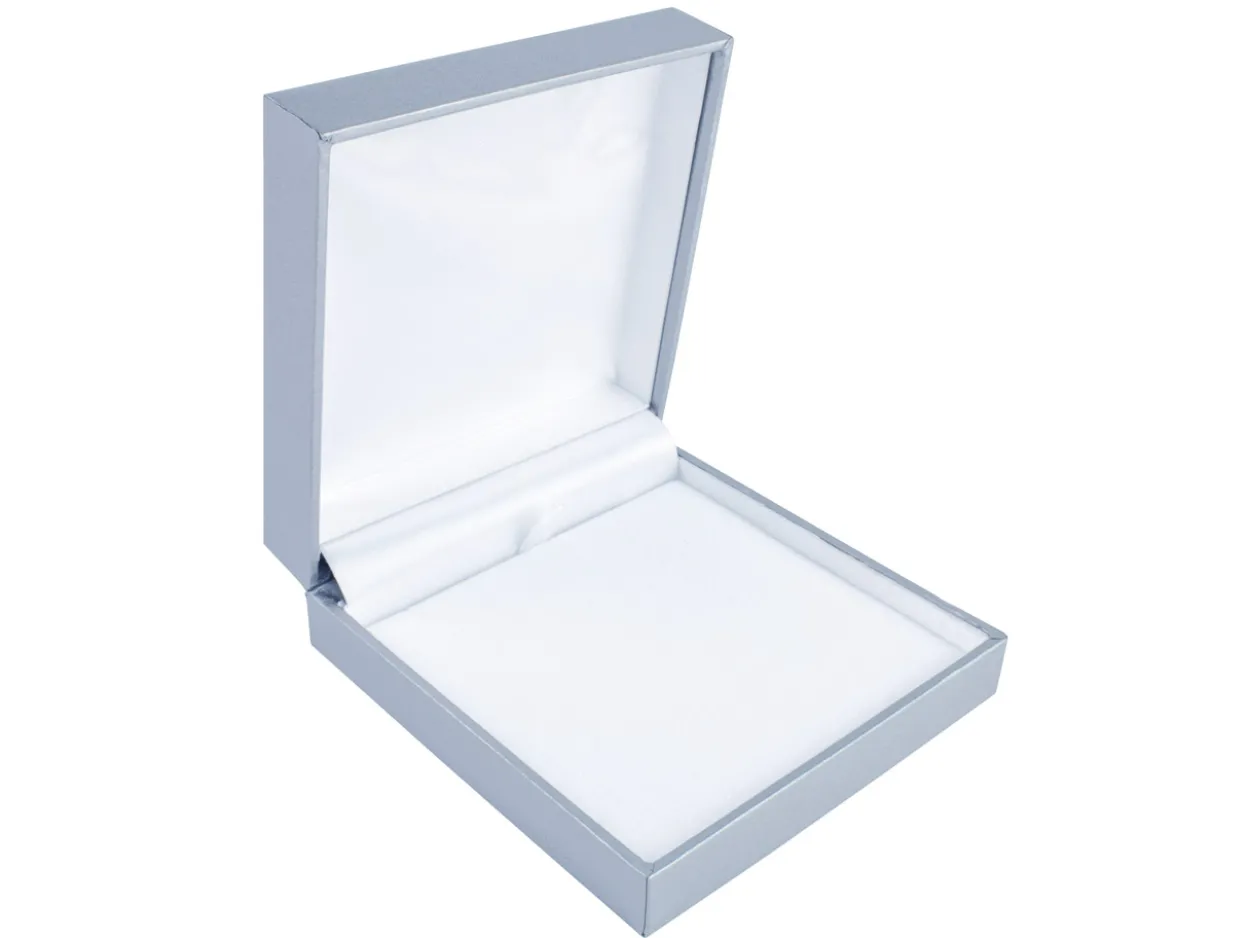 Silver Leatherette Pendant Box