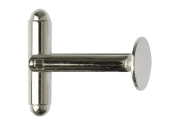 Silver Plated Cufflink With 9mm Flat Pad Pack of 6