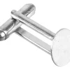 Silver Plated Cufflink With 11mm Flat Pad Pack of 6
