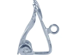 Silver Plated Fan Ear Clip Fitting With Open Ring Pack of 10