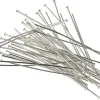 Silver Plated Head Pins 50mm Pack of 50