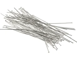 Silver Plated Head Pins 75mm Pack of 50