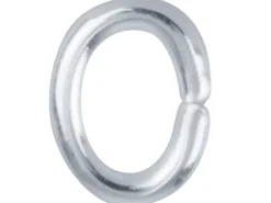 Silver Plated Jump Ring Oval 6mm Pack of 100