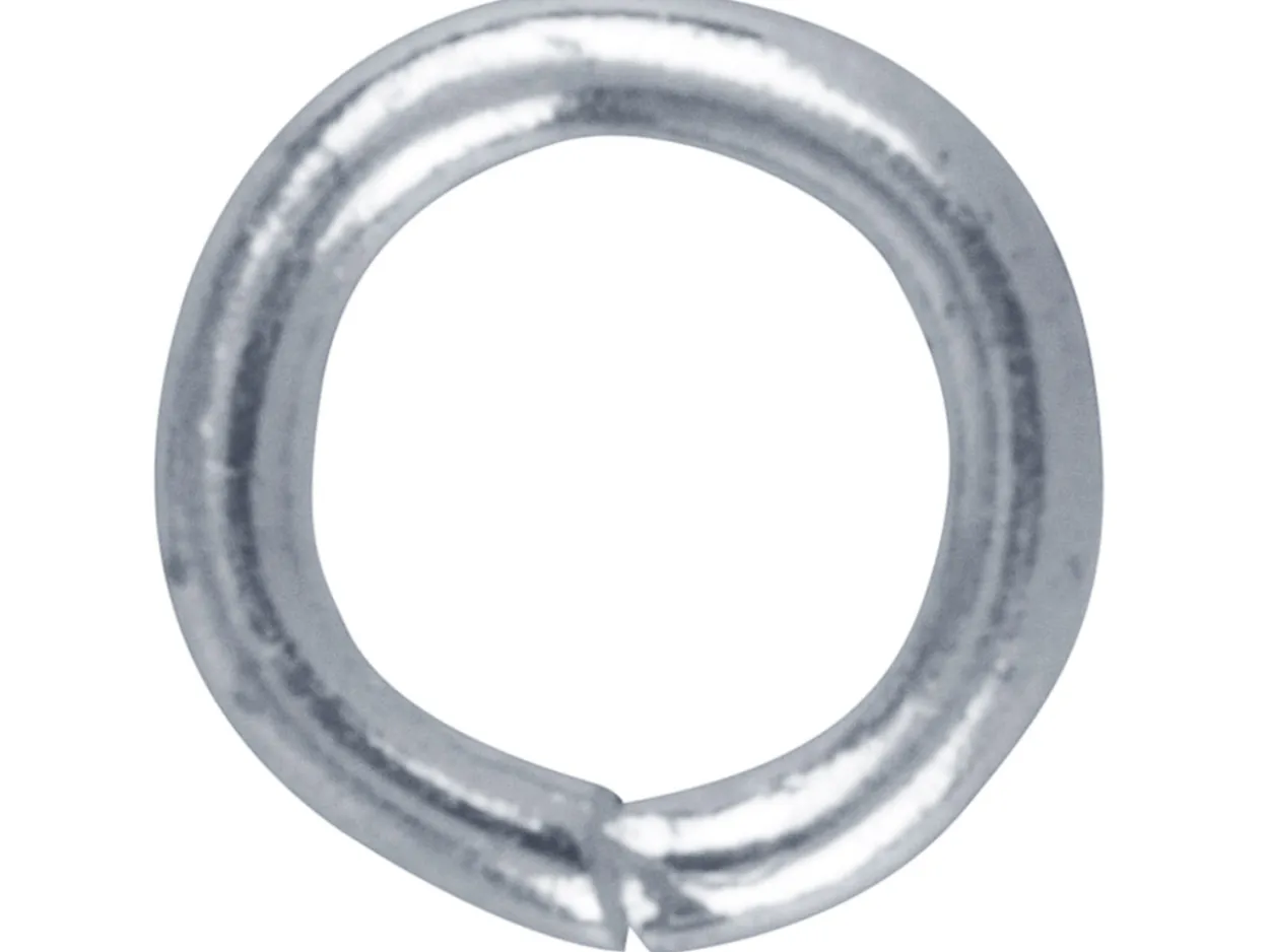 Silver Plated Jump Ring Round 5.0mm Pack of 100 Gauge 0.95mm