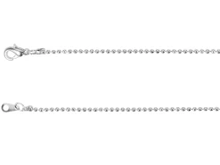 Silver Plated 1.5mm Ball Chain 18"/45cm Unhallmarked