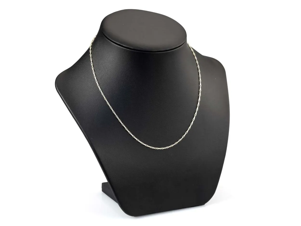Silver Plated 1.8mm Barleycorn Chain 18"/45cm Unhallmarked