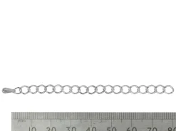 Silver Plated 4.5mm Extension Chain 3.3"/8.5cm With Dropper Large Unhallmarked
