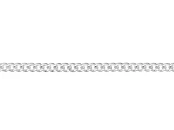 Silver Plated 1.8mm Filed Curb Chain 18
