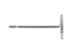 Silver Plated 5mm Flat Disc And Post, Pack of 10