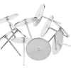 Silver Plated 11mm Flat Disc And Post, Pack of 10