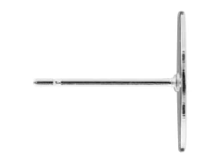 Silver Plated 11mm Flat Disc And Post, Pack of 10