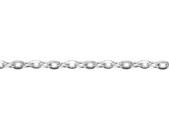 Silver Plated 2.0mm Oval Trace Chain 18