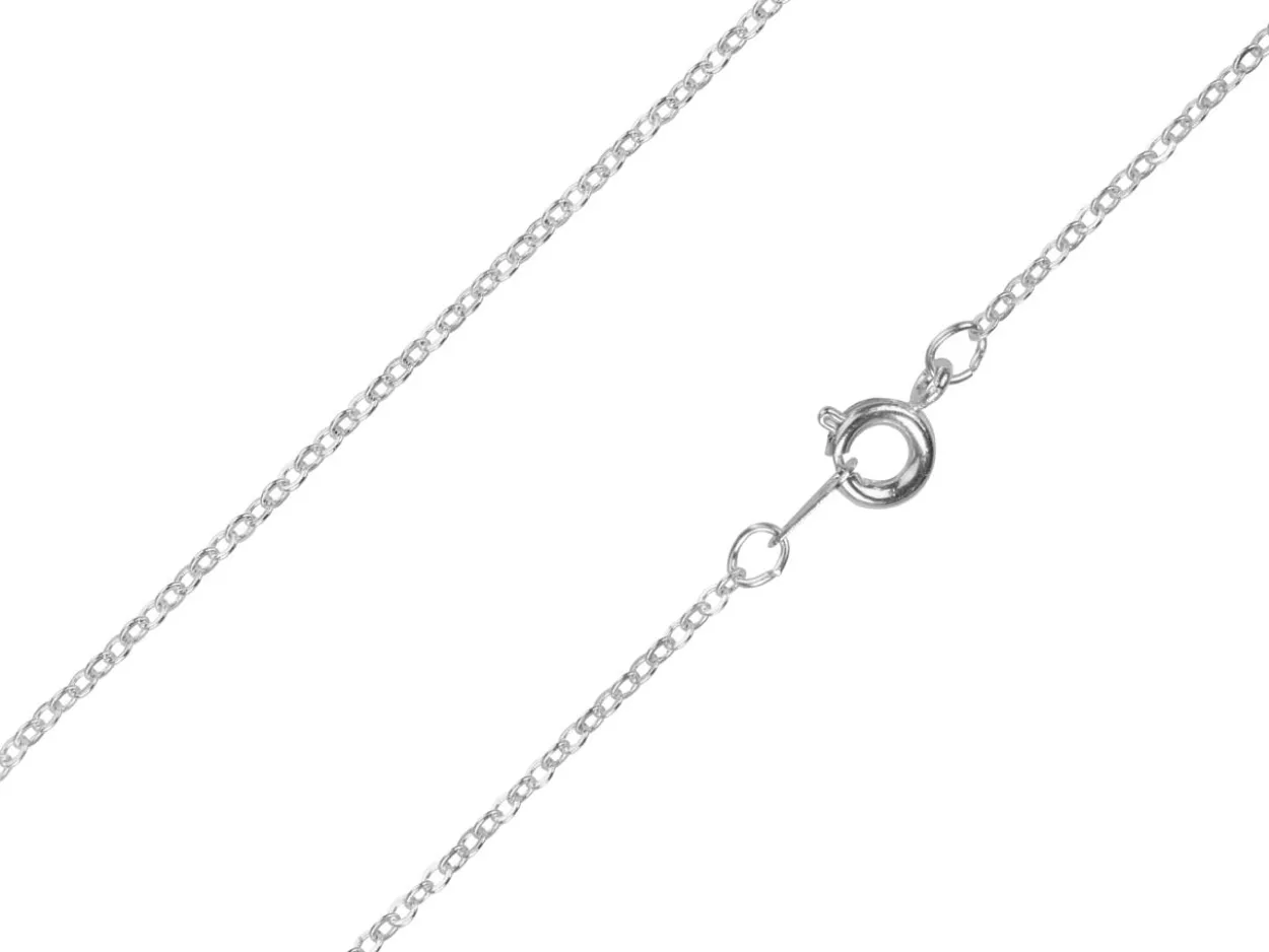 Silver Plated 1.6mm Oval Trace Chain 18"/45cm Unhallmarked
