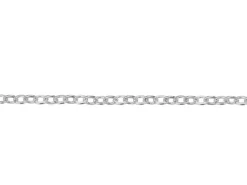 Silver Plated 1.6mm Oval Trace Chain 16