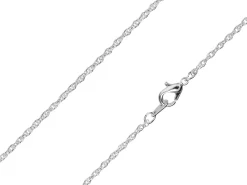 Silver Plated 1.8mm Prince Of Wales Rope Chain 18"/45cm Unhallmarked