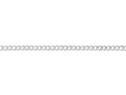 Silver Plated 1.2mm Round Curb Chain 18