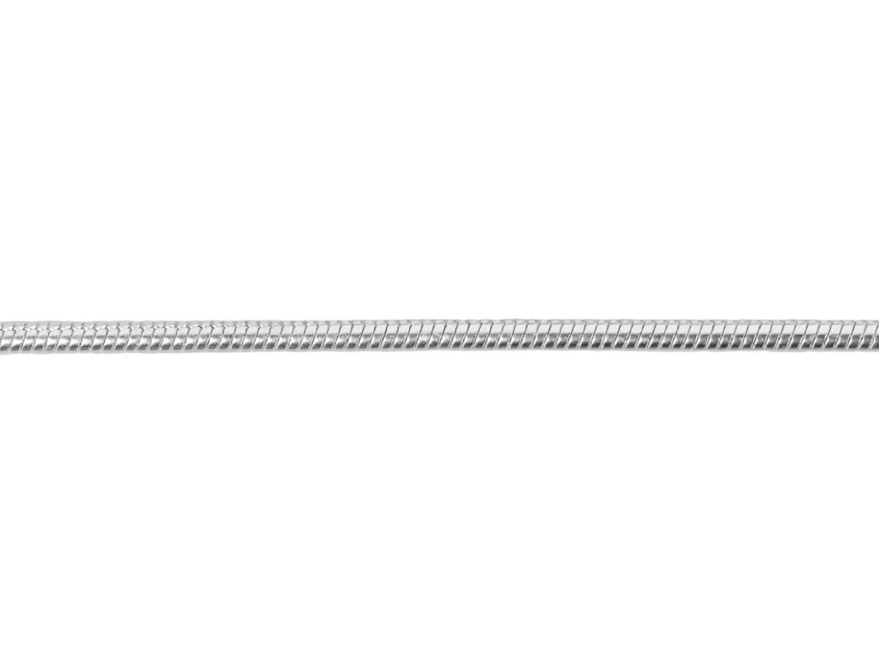 Silver Plated 1.1mm Round Snake Chain 18"/45cm Unhallmarked