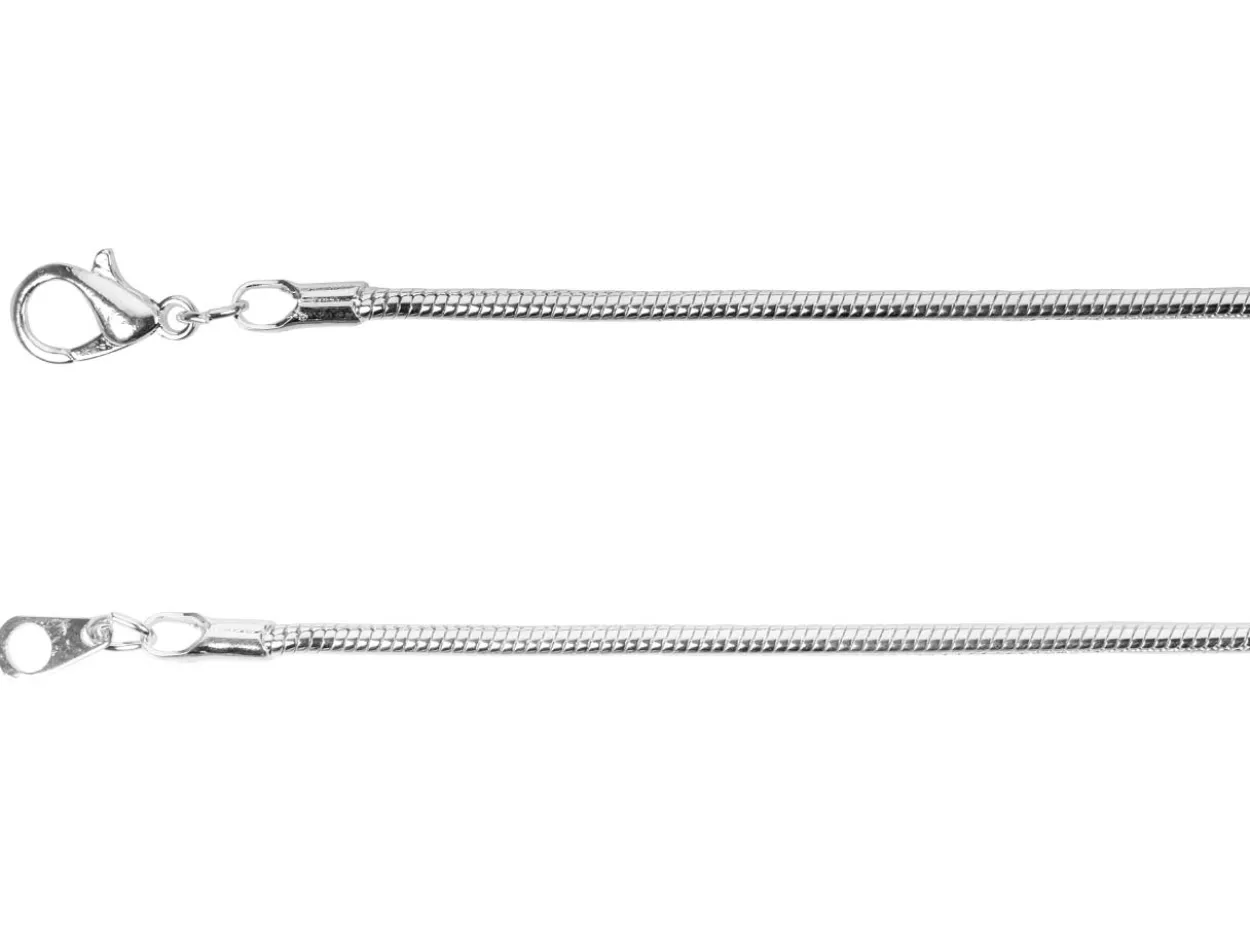 Silver Plated 1.9mm Round Snake Chain 18"/45cm Unhallmarked