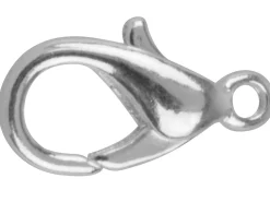 Silver Plated Oval Lobster Trigger Clasp Catch 15mm Pack of 10