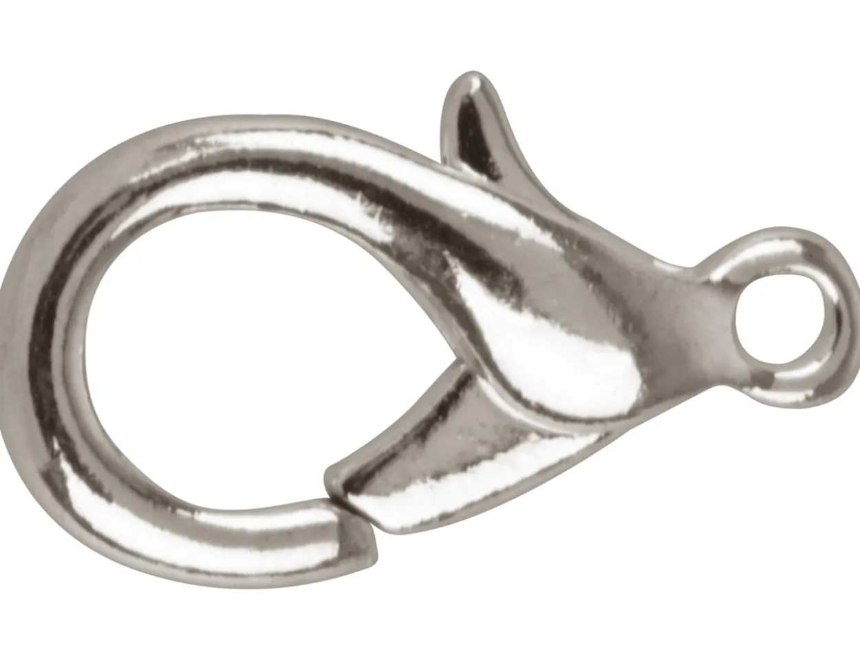 Silver Plated Oval Lobster Trigger Clasp Catch 19mm Pack of 10