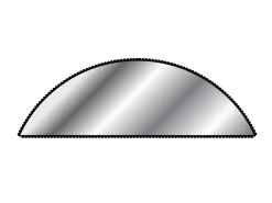 Slim Half Round File, 150mm/6", Cut 4 - Fine Grade