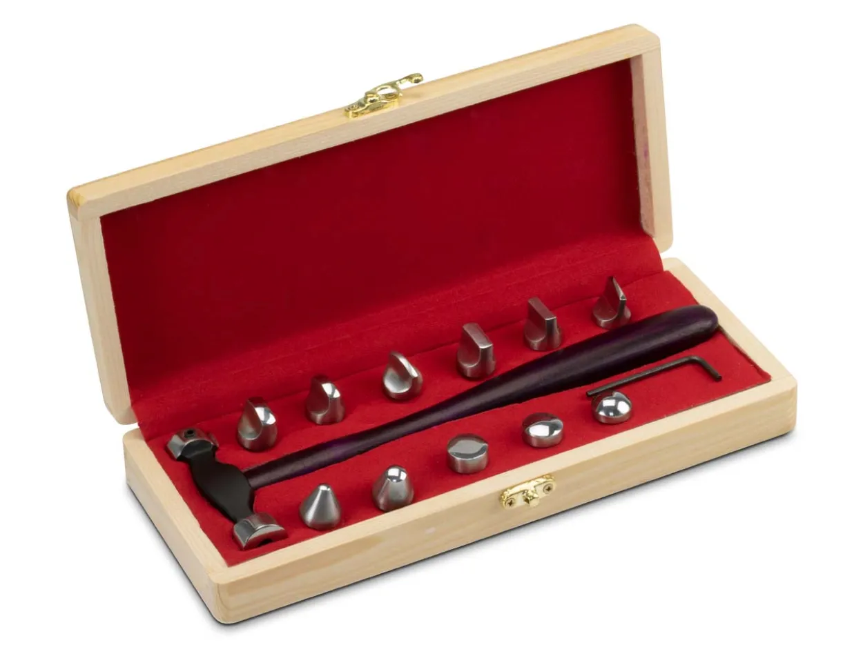 Small 11 Piece Interchangeable Head Precision Hammer Set