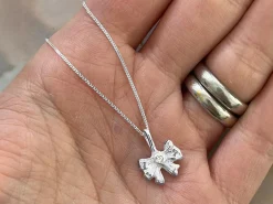 Sparkly Silver Clay Bow Pendant Project