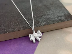 Sparkly Silver Clay Bow Pendant Project