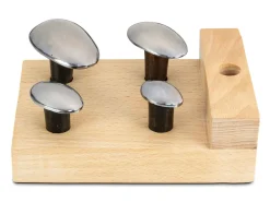 Spoon Stakes Set Of 4 With Wooden Stand