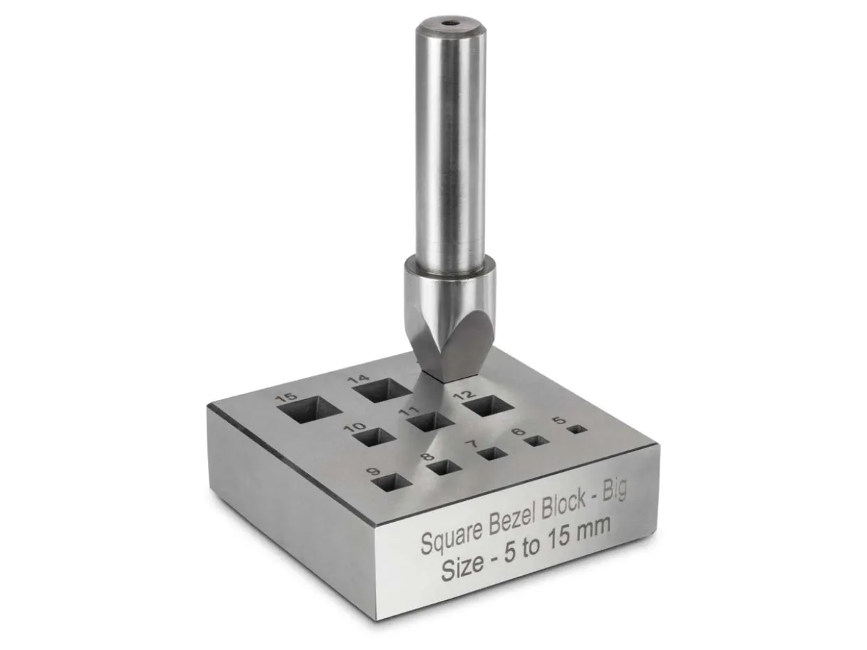 Square Bezel Block 5.0mm To 15.0mm Holes 17°