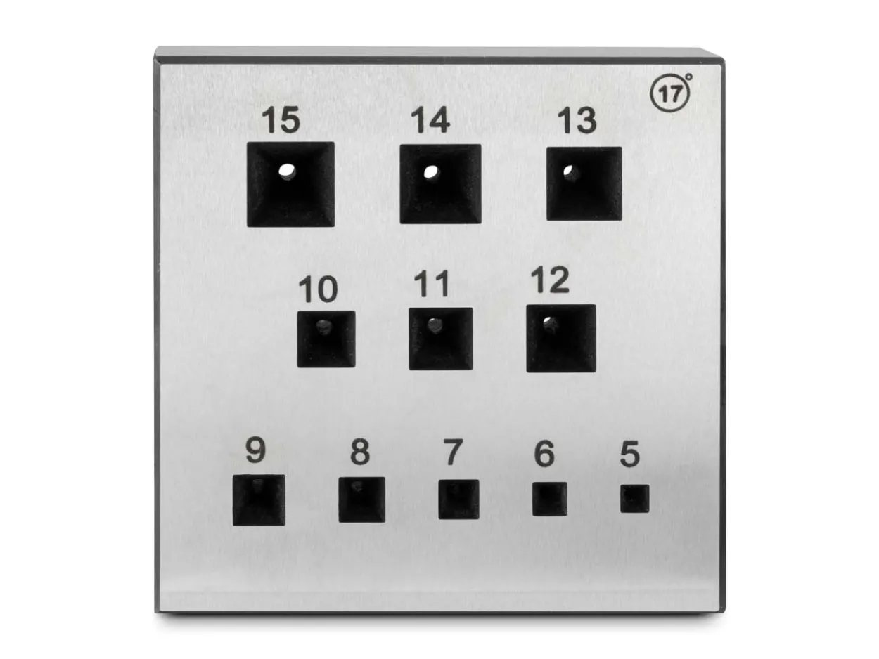 Square Bezel Block 5.0mm To 15.0mm Holes 17°