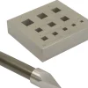 Square 17 Degree, Plate And Punch, 4-14mm With Square Corners