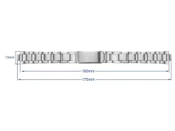 Stainless Steel Watch Bracelet, 12-16mm